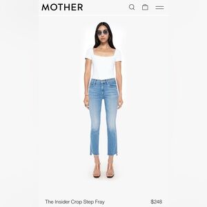 MOTHER Insider Crop Step Fray